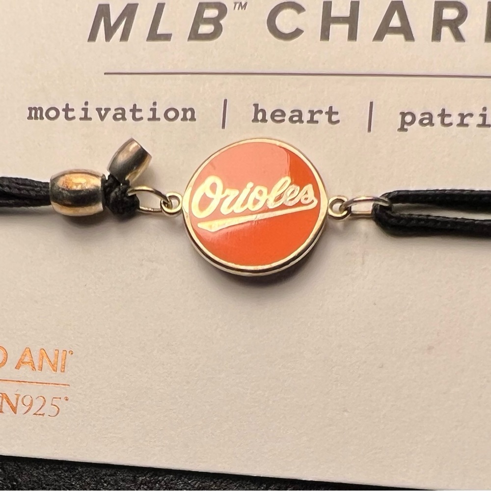 Alex and Ani MLB Orioles cord bracelet silver logo NEW!! AL East Baltimore